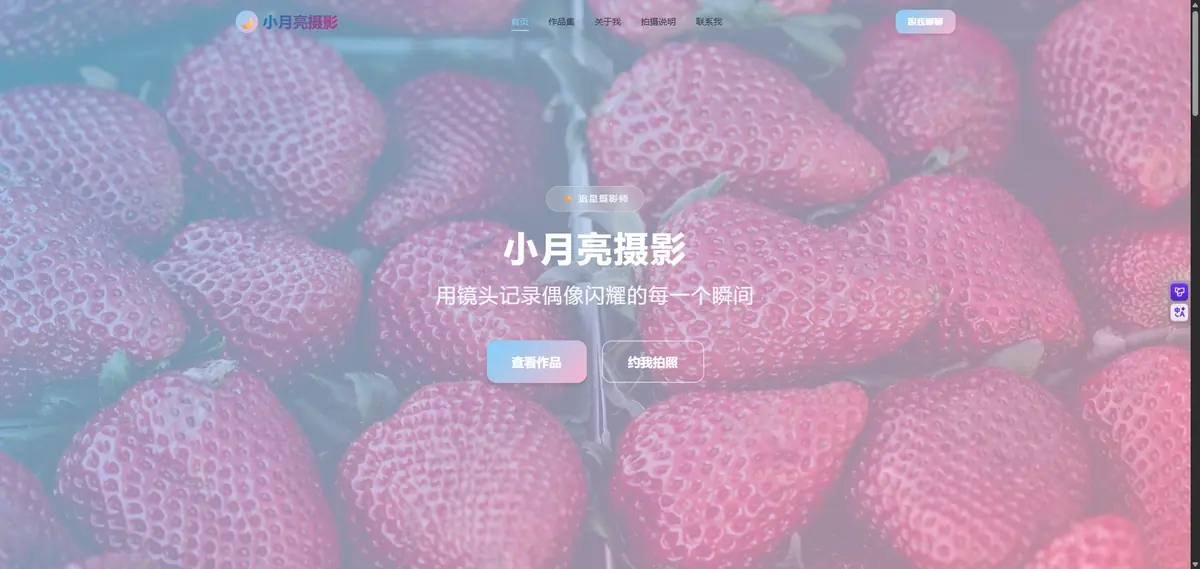 小月亮摄影网站 主截图